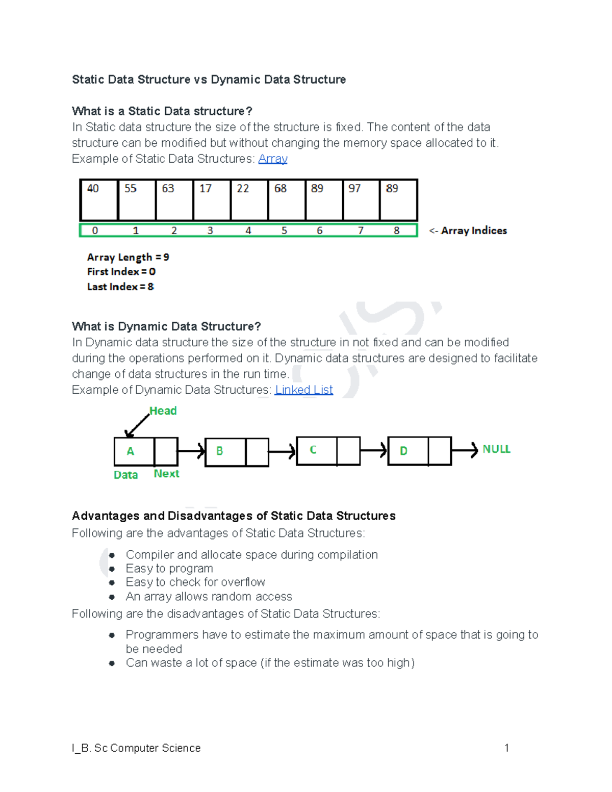 DSA Unit2 - Examining Static vs Dynamic Data Structures with C Code ...