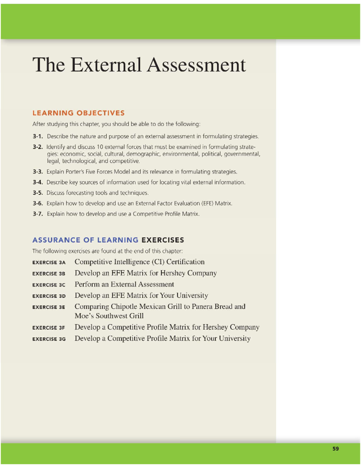 Chapter 2: External Assessment and Strategic Formulation (MGT 301 ...