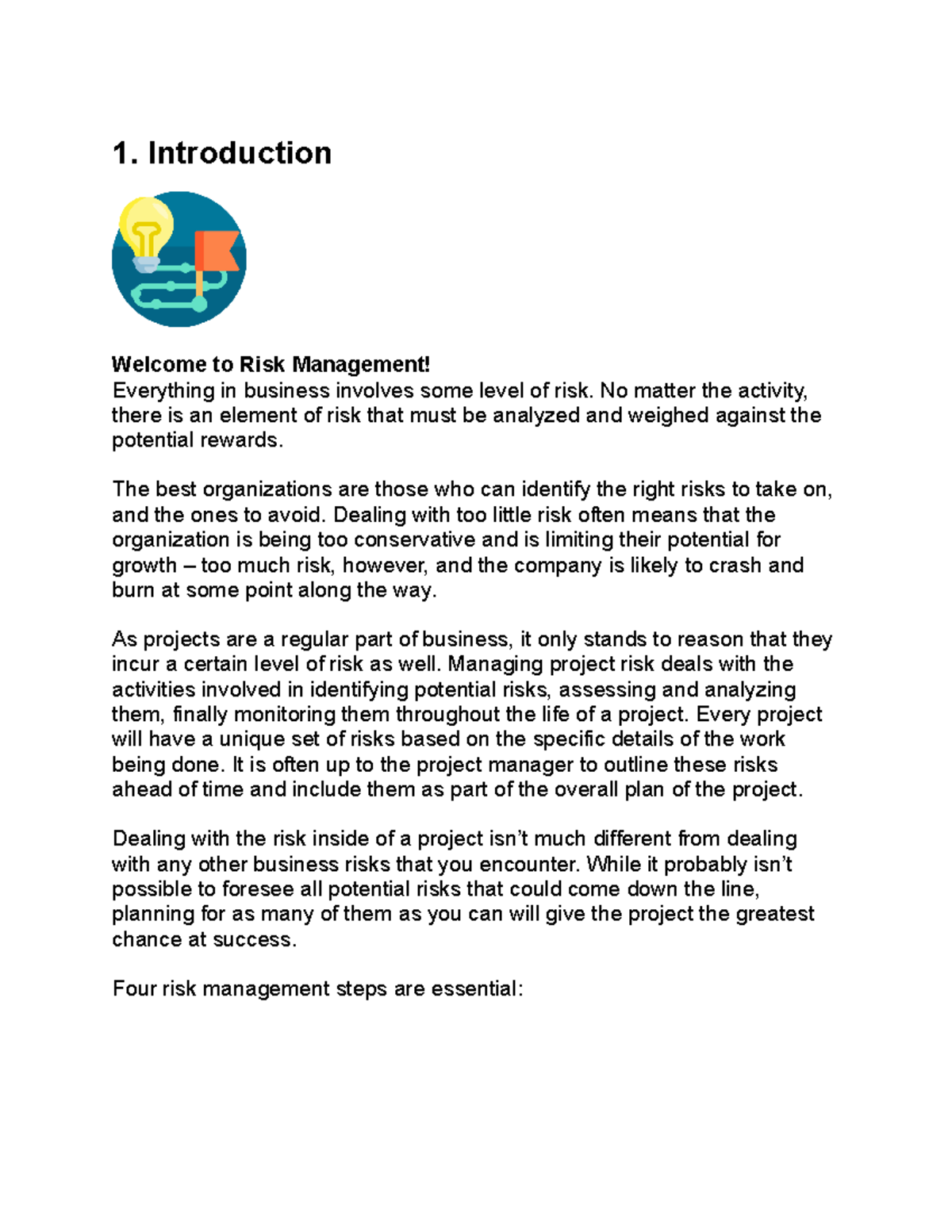 Risk Management Strategies: Identifying, Analyzing & Treating Risks ...