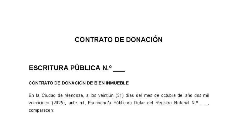 Análisis del Contrato de Donación de Bien Inmueble - Trabajo Final