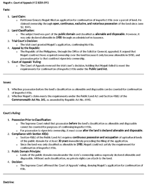 Republic v. Bagtas (6 SCRA 262) - Rep. V. Bagtas, 6 SCRA 262 Republic v ...