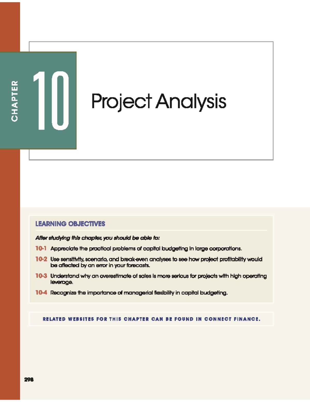 CHAPTER 10 Project Analysis - Key Insights for FE1004 - Studocu