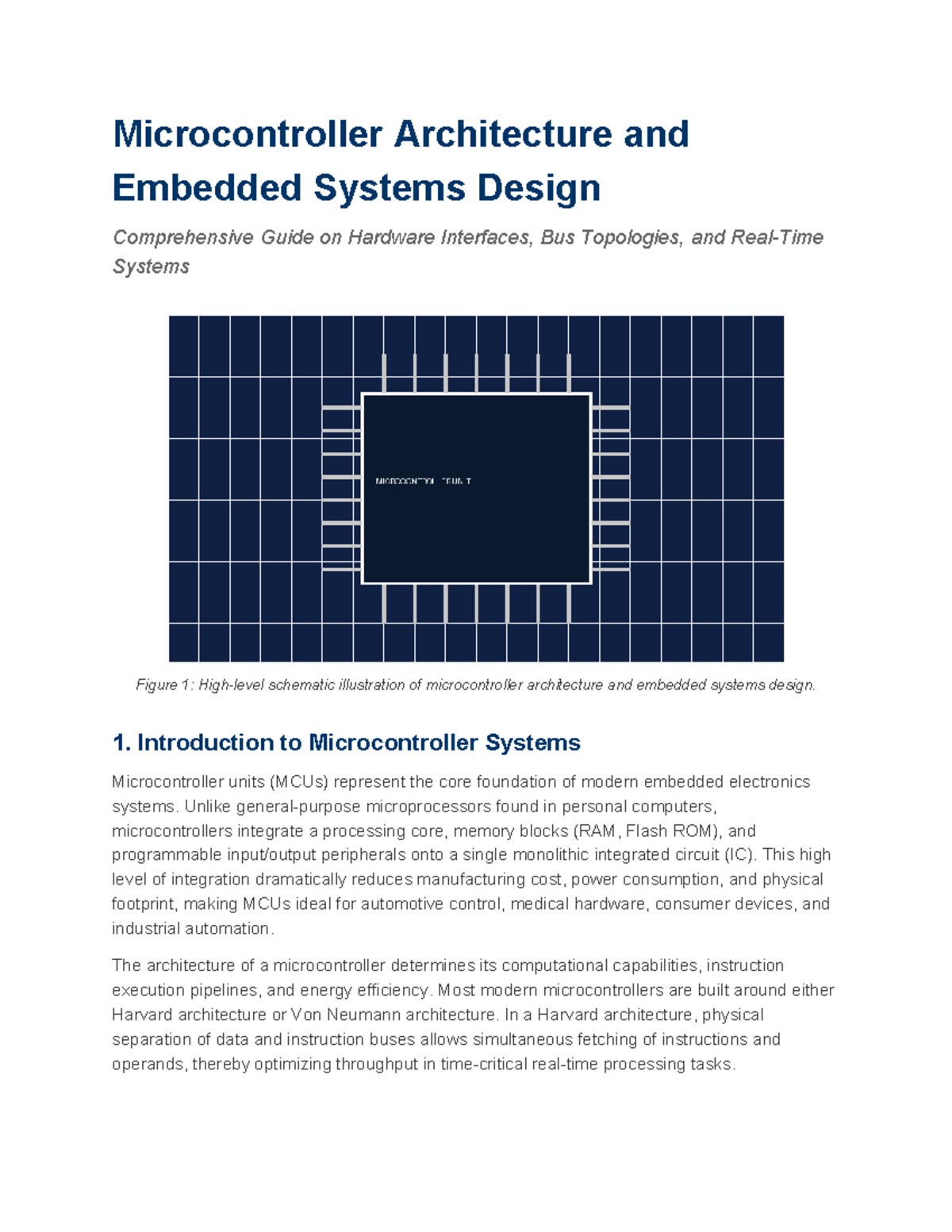 Microcontroller Architecture and Embedded Systems Design Guide - Studocu