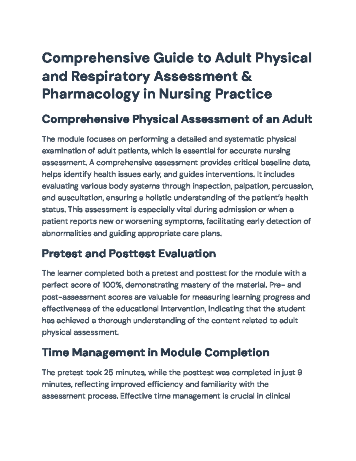 Comprehensive Guide to Adult Physical & Respiratory Assessment in ...