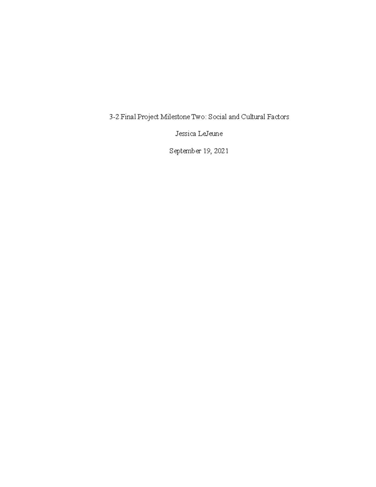 HSE220 Final Project Milestone Two: Social & Cultural Factors Analysis ...
