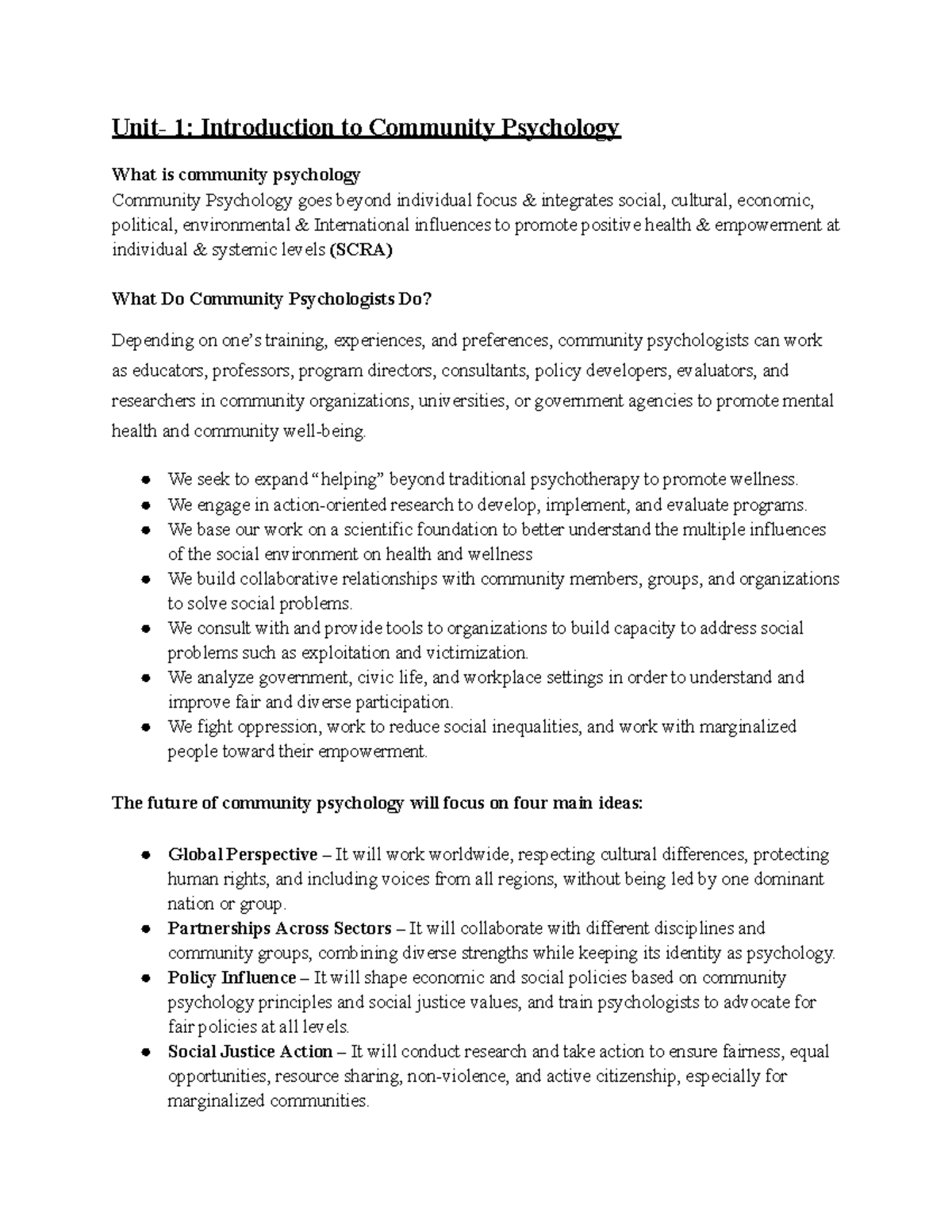 Community Psychology: Understanding Social Dynamics and Empowerment ...