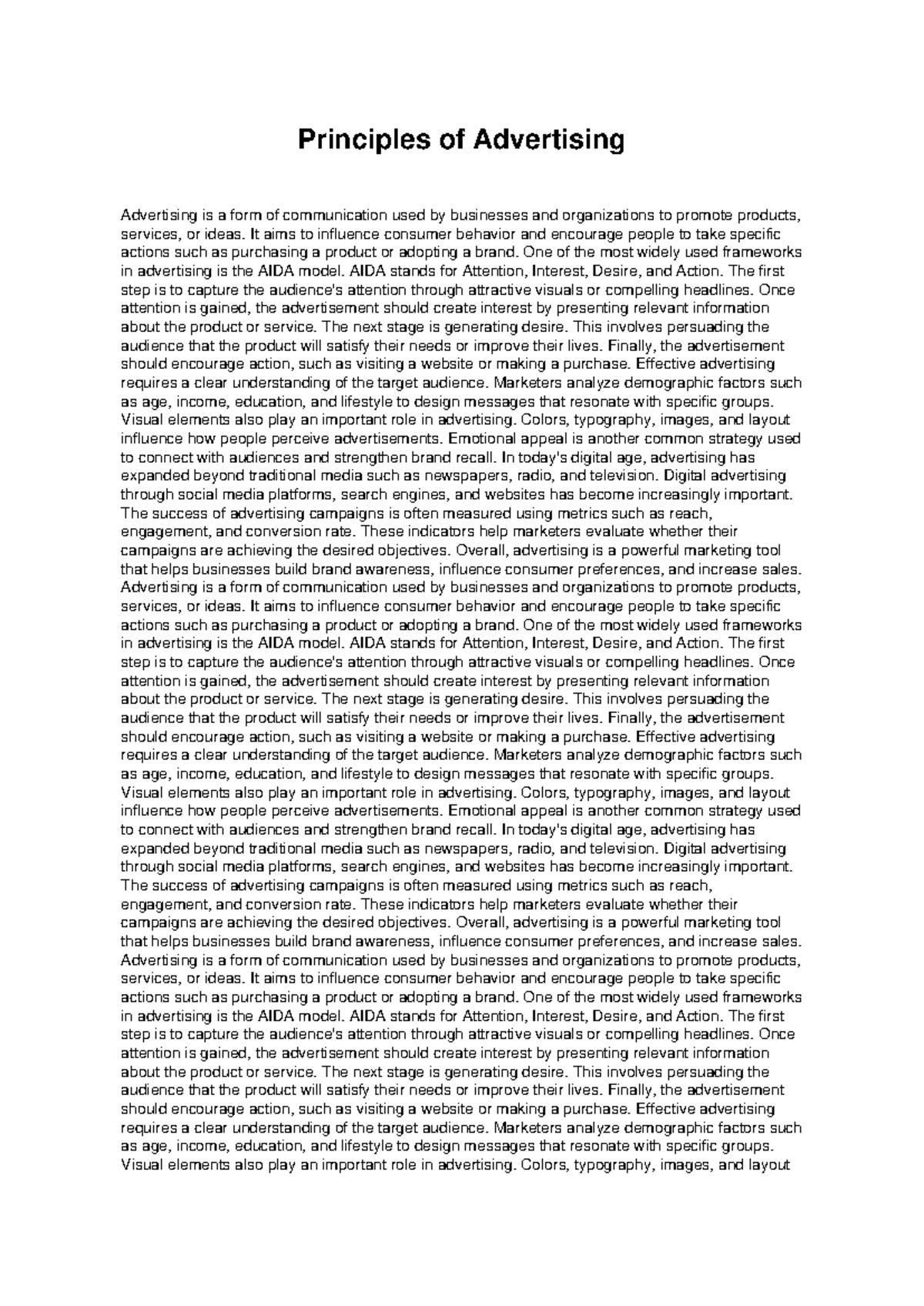 Advertising Principles: Understanding AIDA and Effective Strategies ...