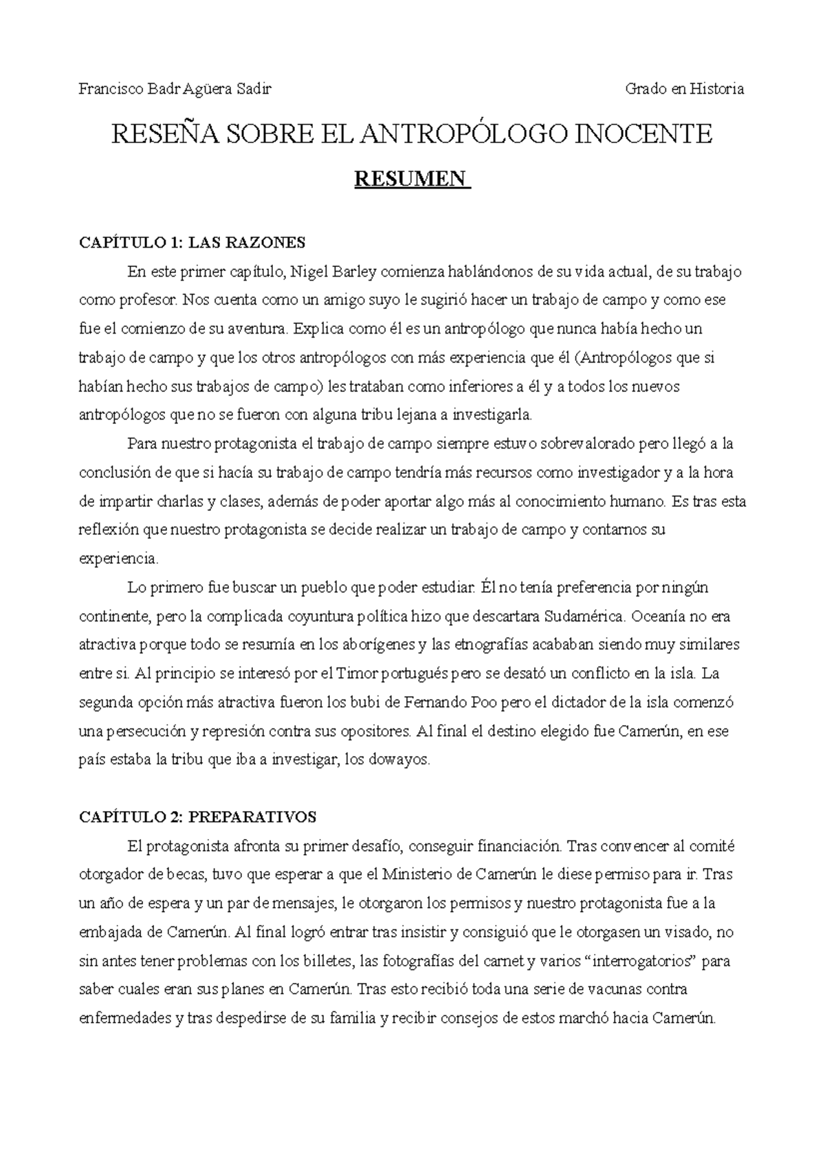 EL ANTROPÓLOGO INOCENTE: EXPERIENCIAS EN CAMPO Y CULTURA DOWAYO - Document Preview