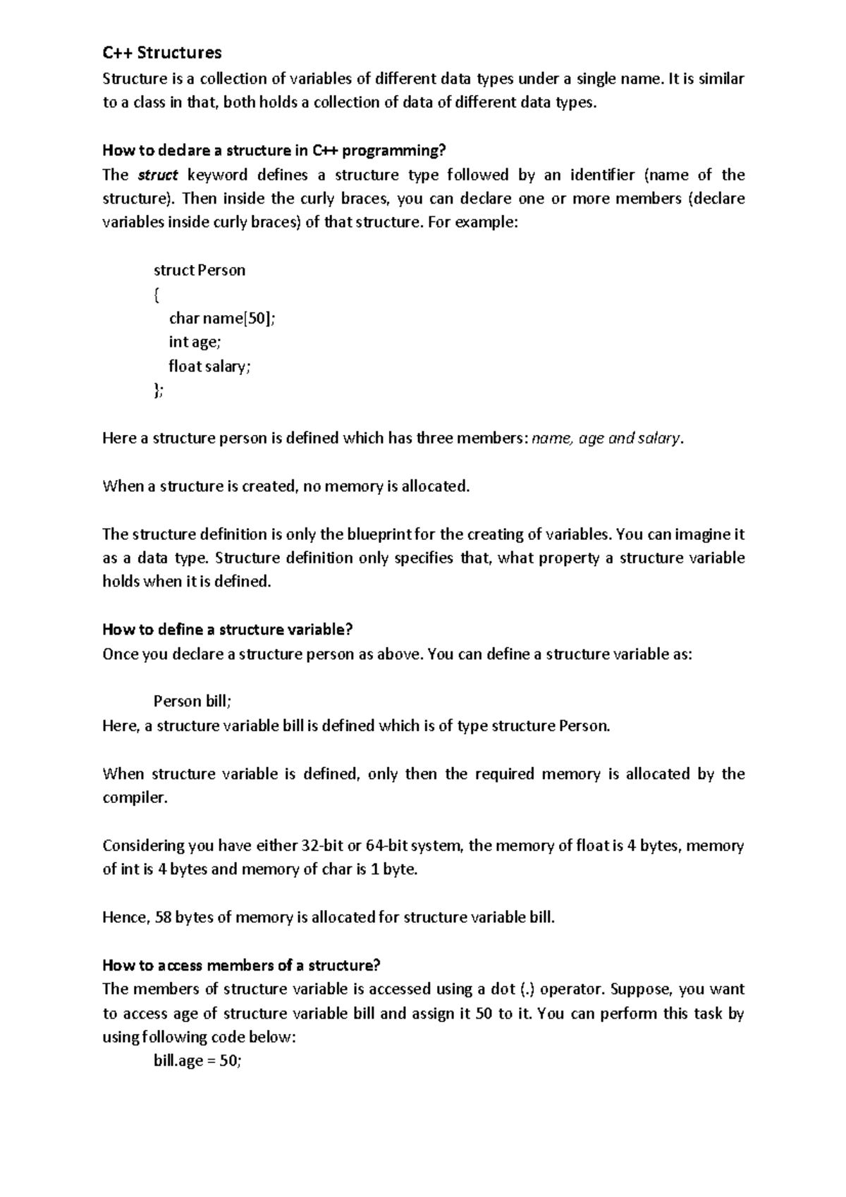 Structutes-in-c - Explains about structures in the C programming ...