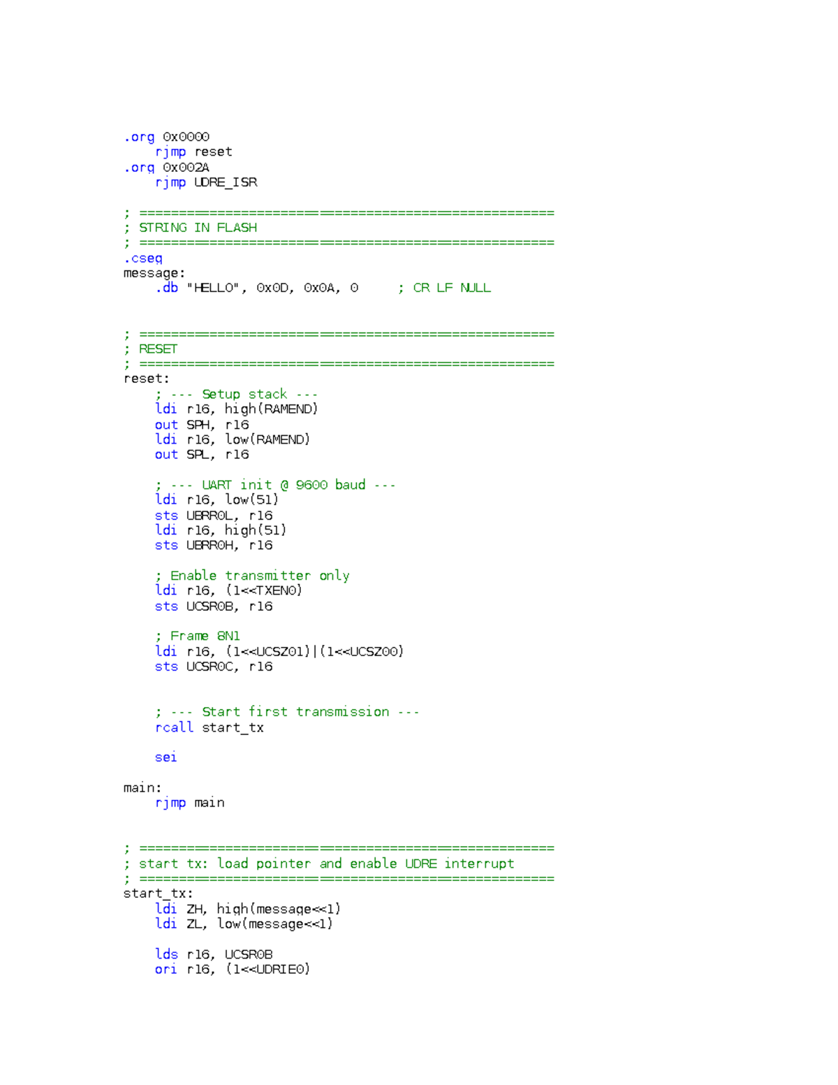 Inituartforreciever: AVR UART Initialization Code Example - Studocu