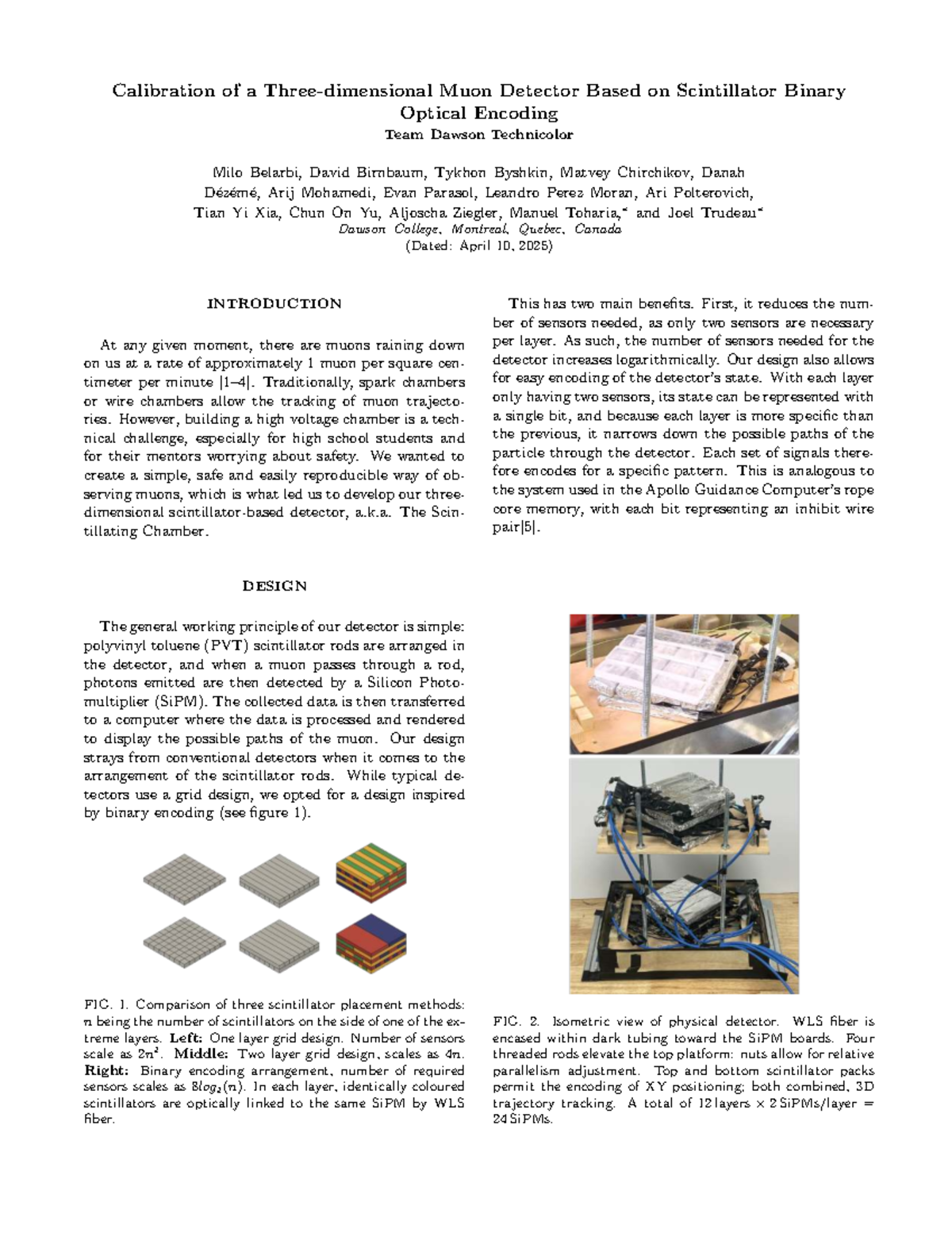 Calibration of a Muon Detector Using Scintillator Encoding (PHYS 390 ...