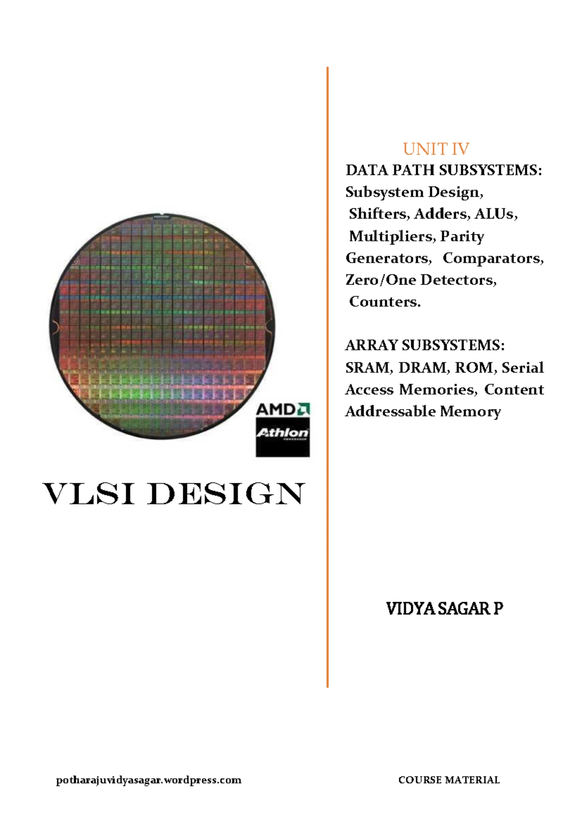 Vlsi design unit 5 2019 - naaaaaa - VLSI DESIGN UNIT – V ...
