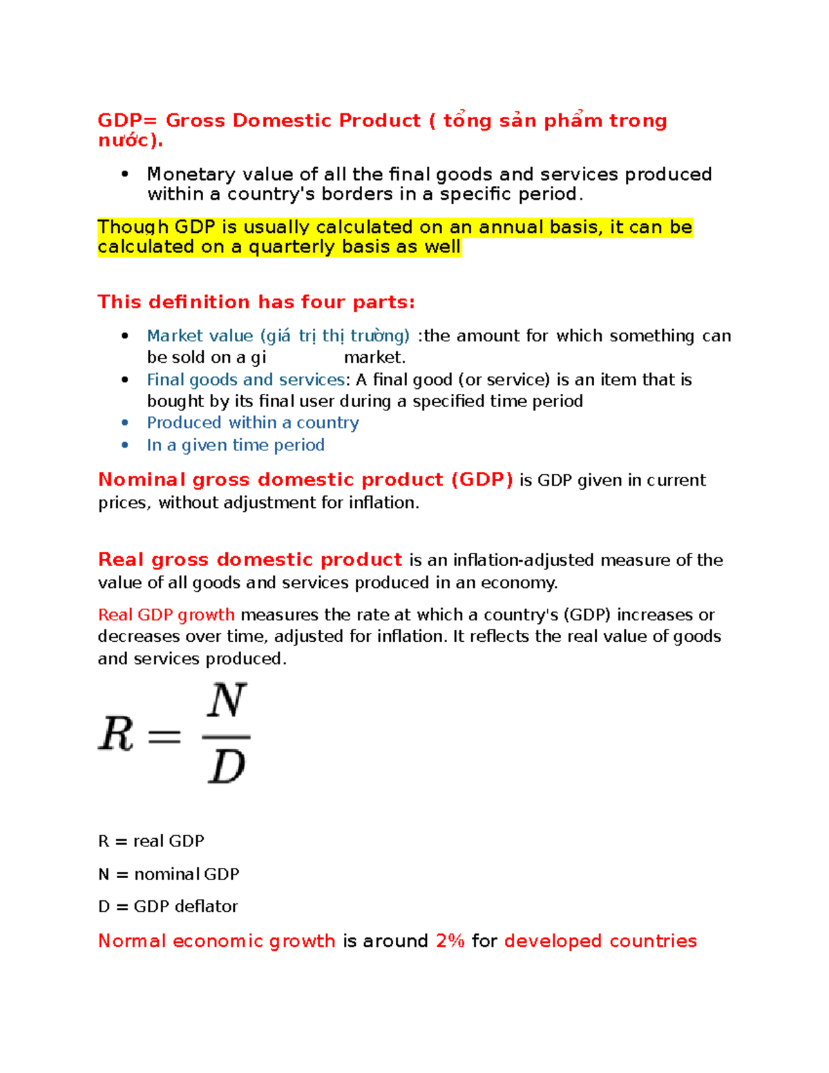 Macro Notes Summary: Understanding GDP, Inflation, and Economic ...