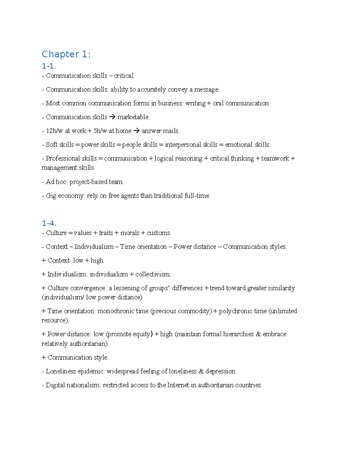 Chapter 1: Critical Communication Skills - TACN2 - Studocu