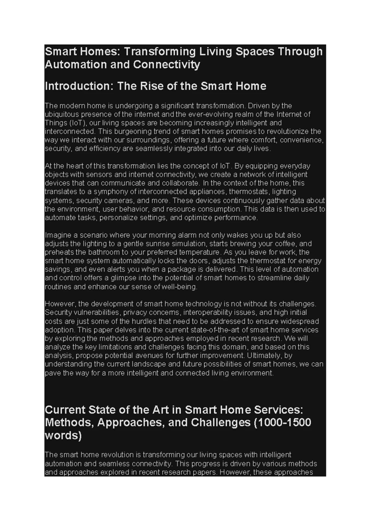 Things To Write - wqe - Smart Homes: Transforming Living Spaces Through ...