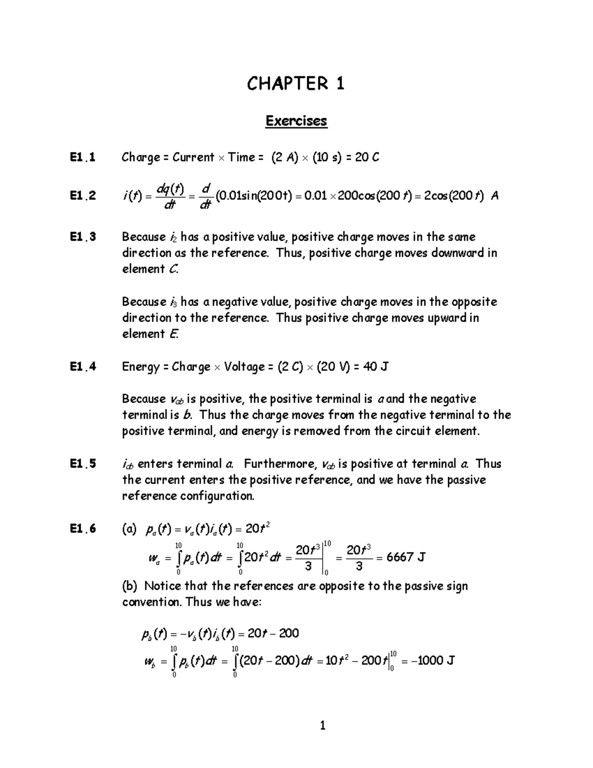Student Solutions for EE Principles & Applications (Chapters 1-2) - Studocu