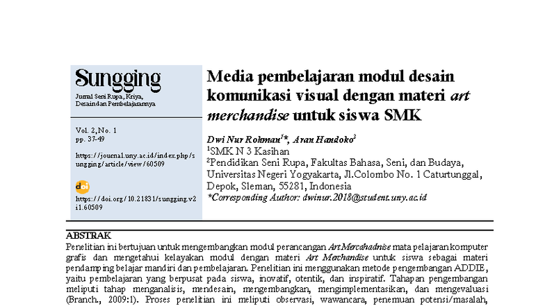 Modul Pembelajaran Desain Komunikasi Visual: Art Merchandise untuk ...