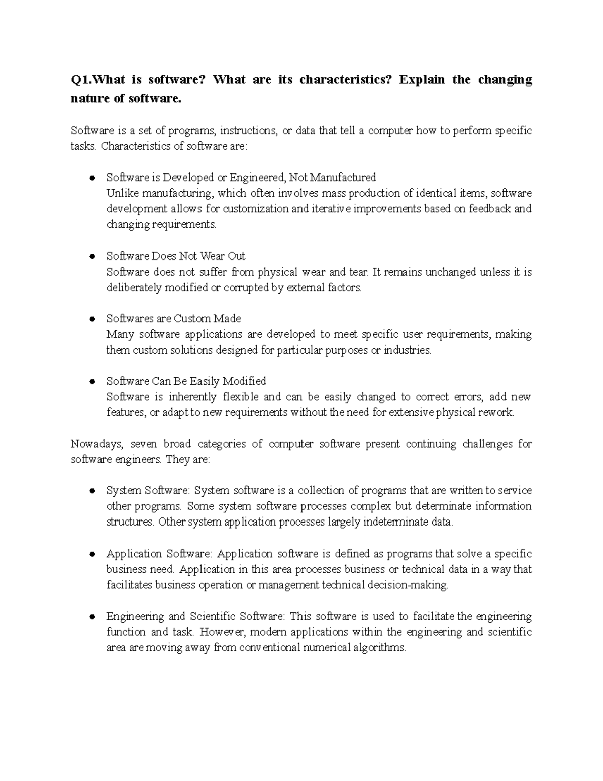 SEPM 101: Final Notes on Software Characteristics & Development Models ...