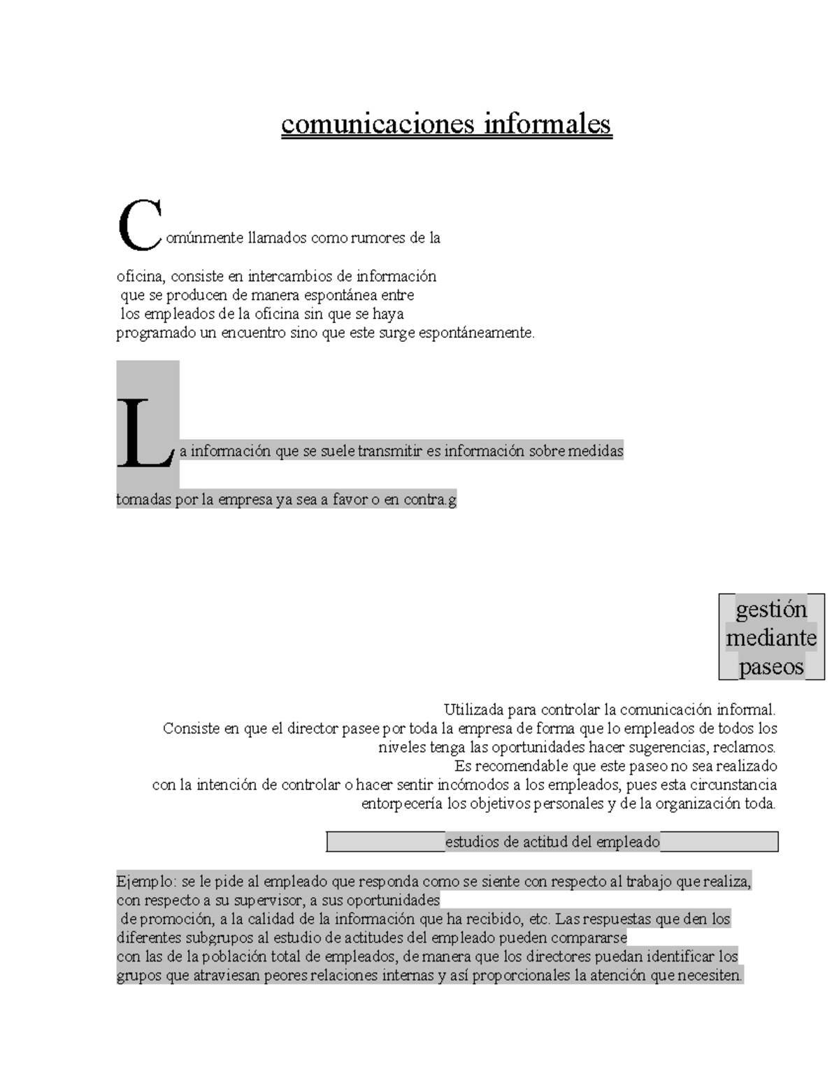 Trabajo practico nº2 - comunicaciones informales Comúnmente llamados ...