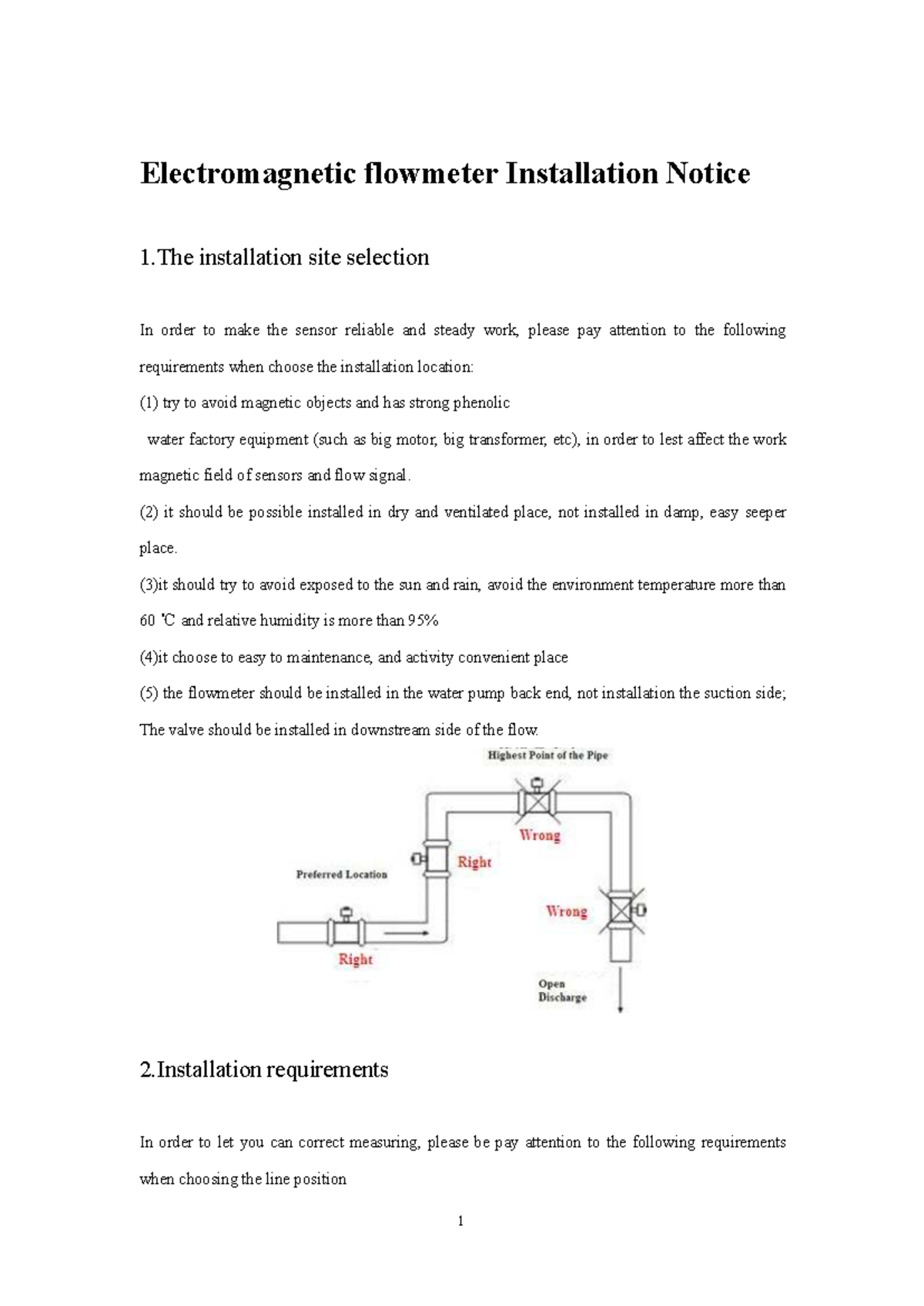 Electromagnetic Flowmeter Installation Guidelines and Requirements ...