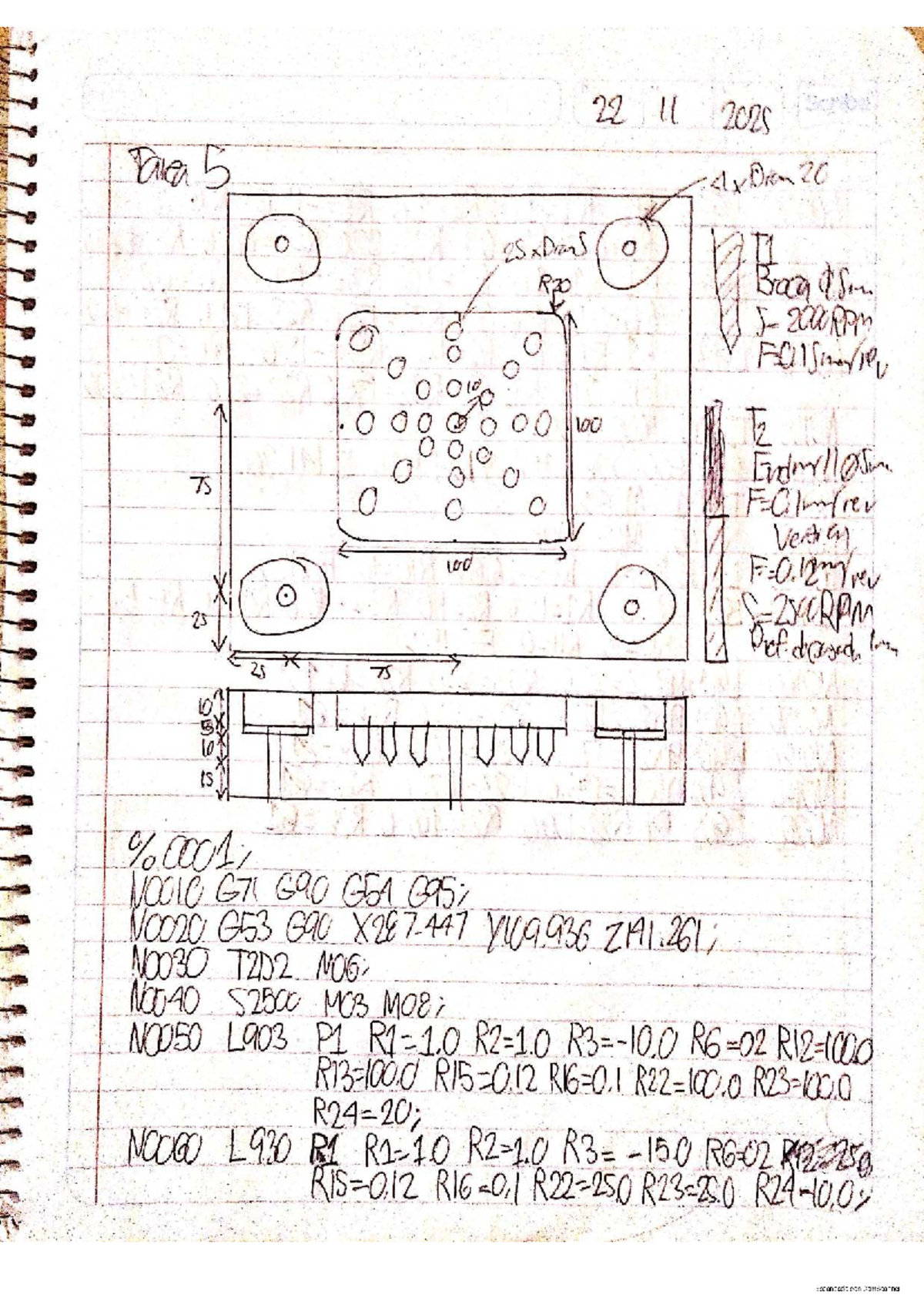 CNC Machines Tarea 5 - Manual Milling Code Exercise - Studocu