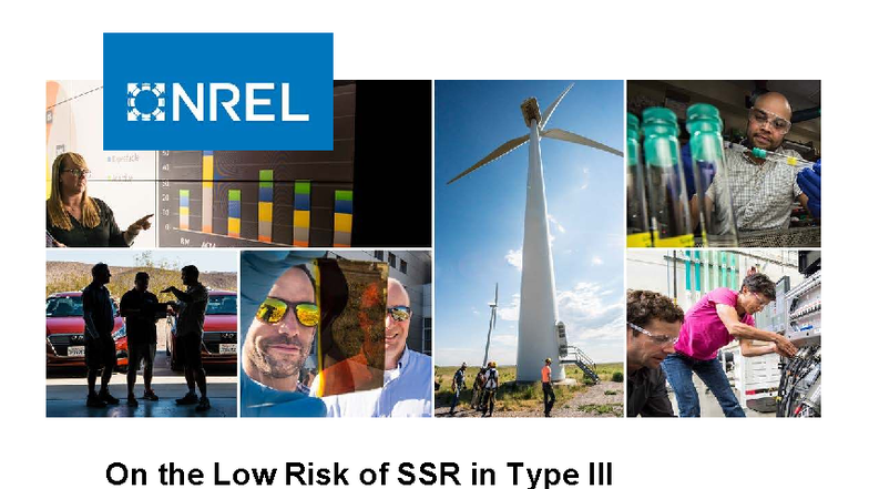 On the Low Risk of SSR in Type Wind Turbines with GFM Control - Studocu