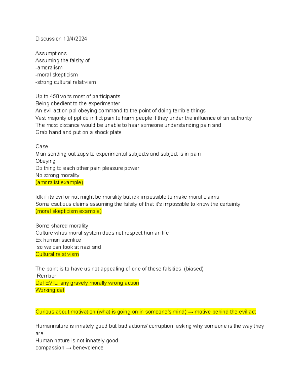Midterm Study Guide for HST 101: Morality, Evil, and Key Concepts - Studocu