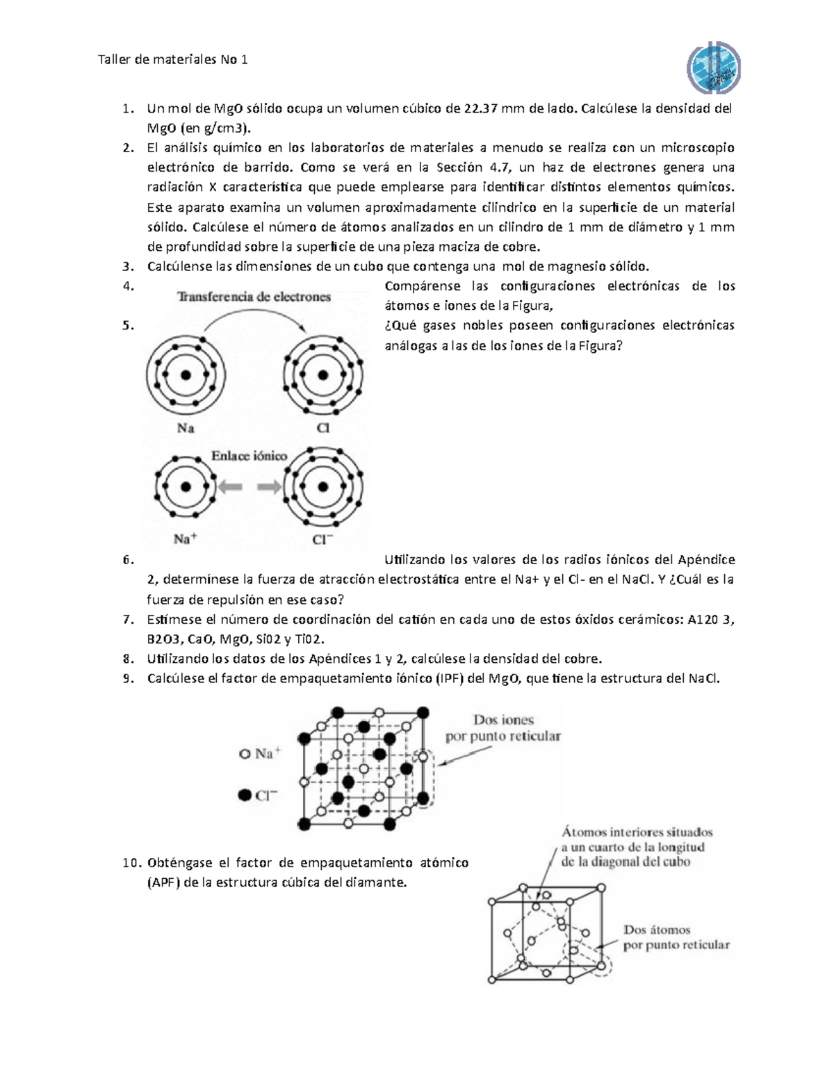 Taller 2: Diagramas de Fases en Materiales Metálicos (MATERIALES ...