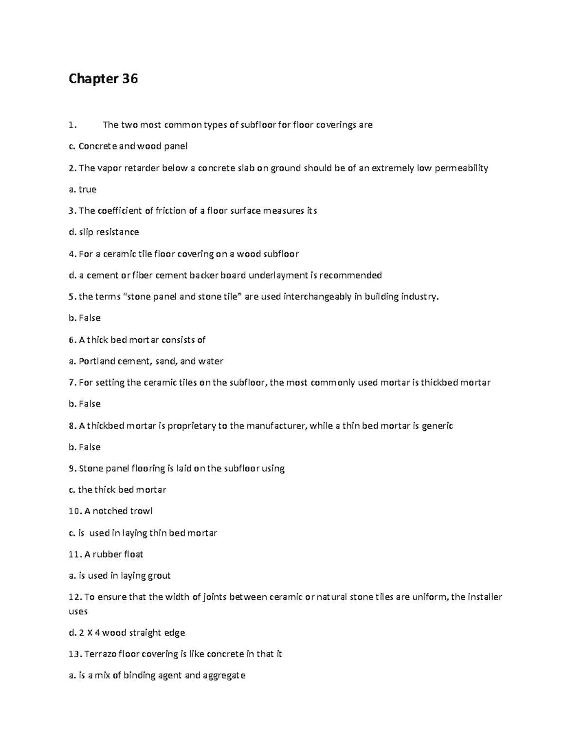 Cons 2350 Chapters 36 & 37 Practice Quiz Summary - Studocu