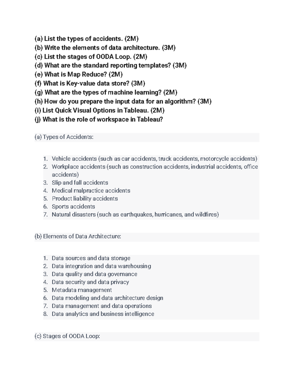 Big Data Analytics Study Notes R15A0520: Key Concepts & Elements - Studocu