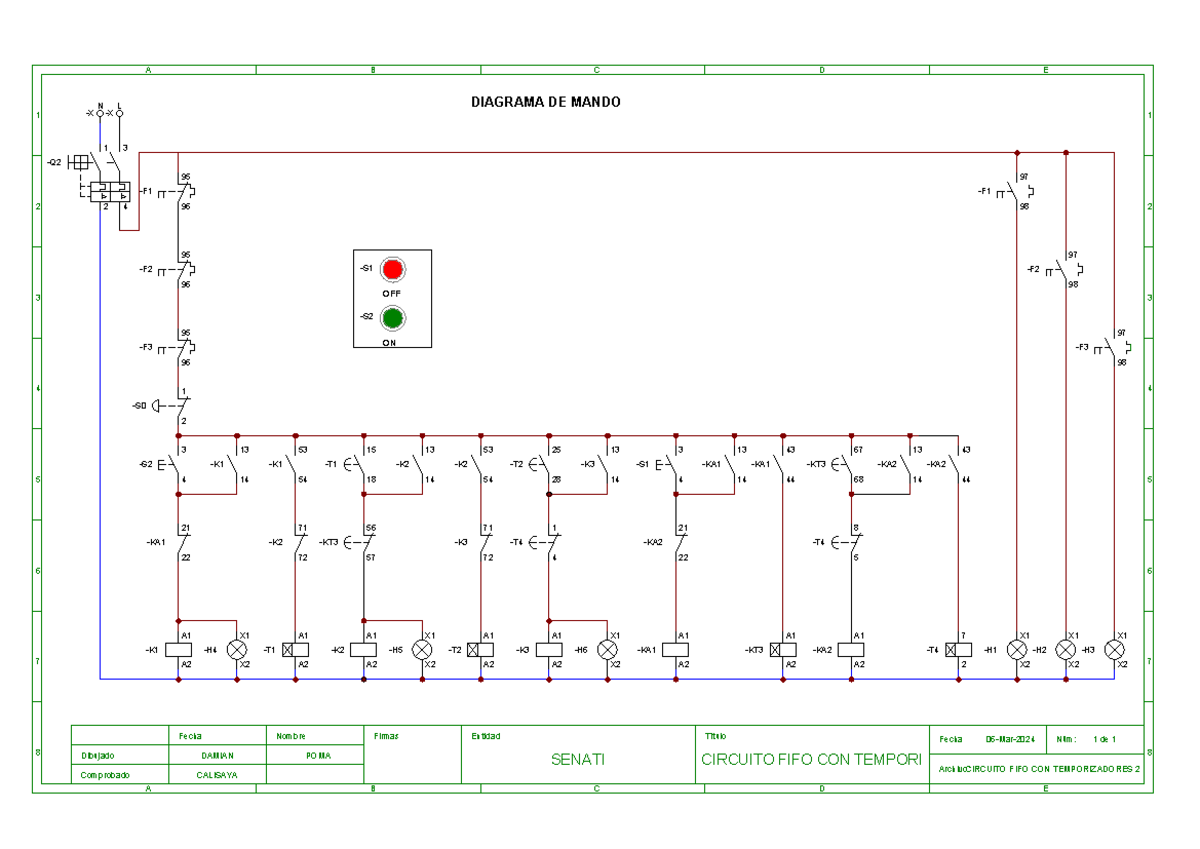 Circuito FIFO con Temporizadores 2 D - Diagrama de Mando - Studocu