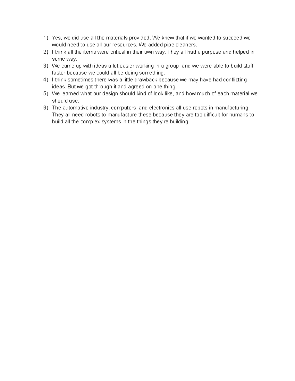 Group Project Reflection on Resource Utilization and Design Process ...