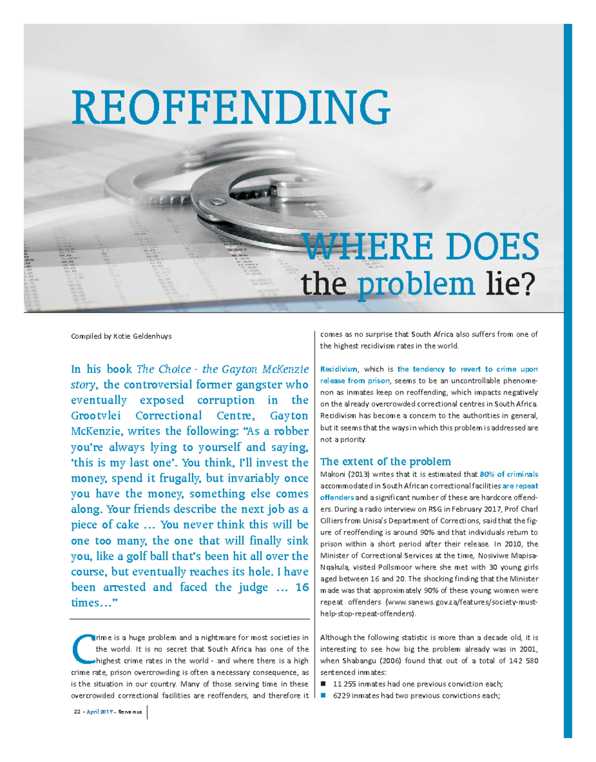 Recidivism and reintegration challenges in South African correctional ...