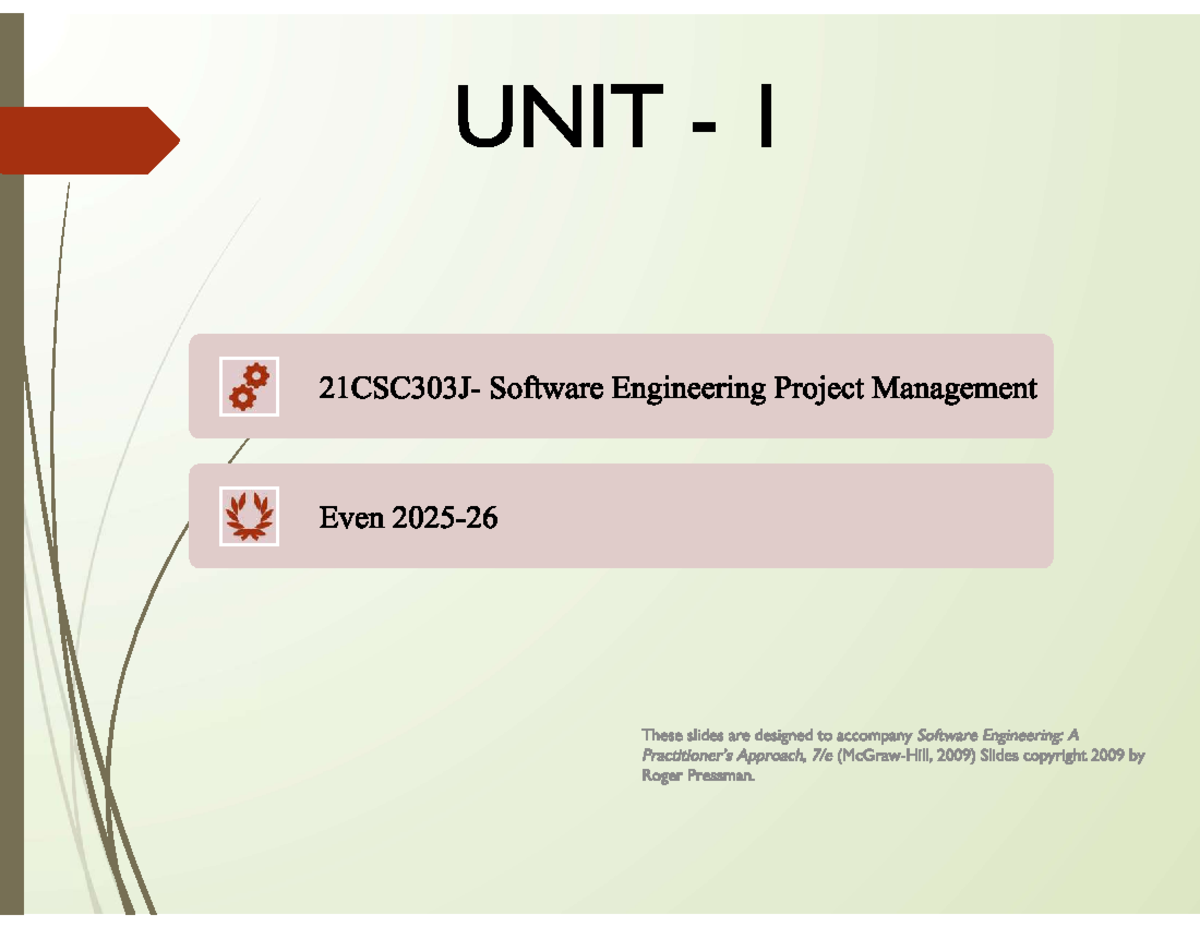 Unit I - Software Engineering Project Management Notes - Studocu