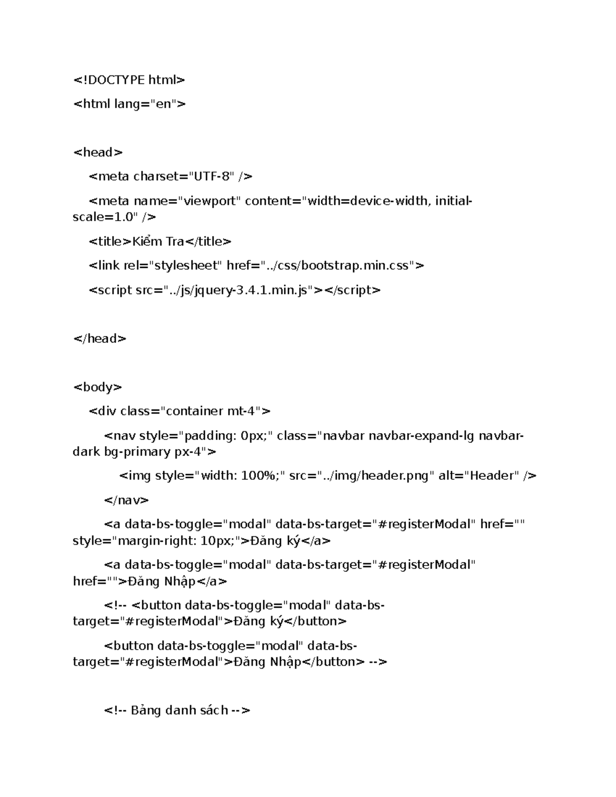 Doctype html - No a