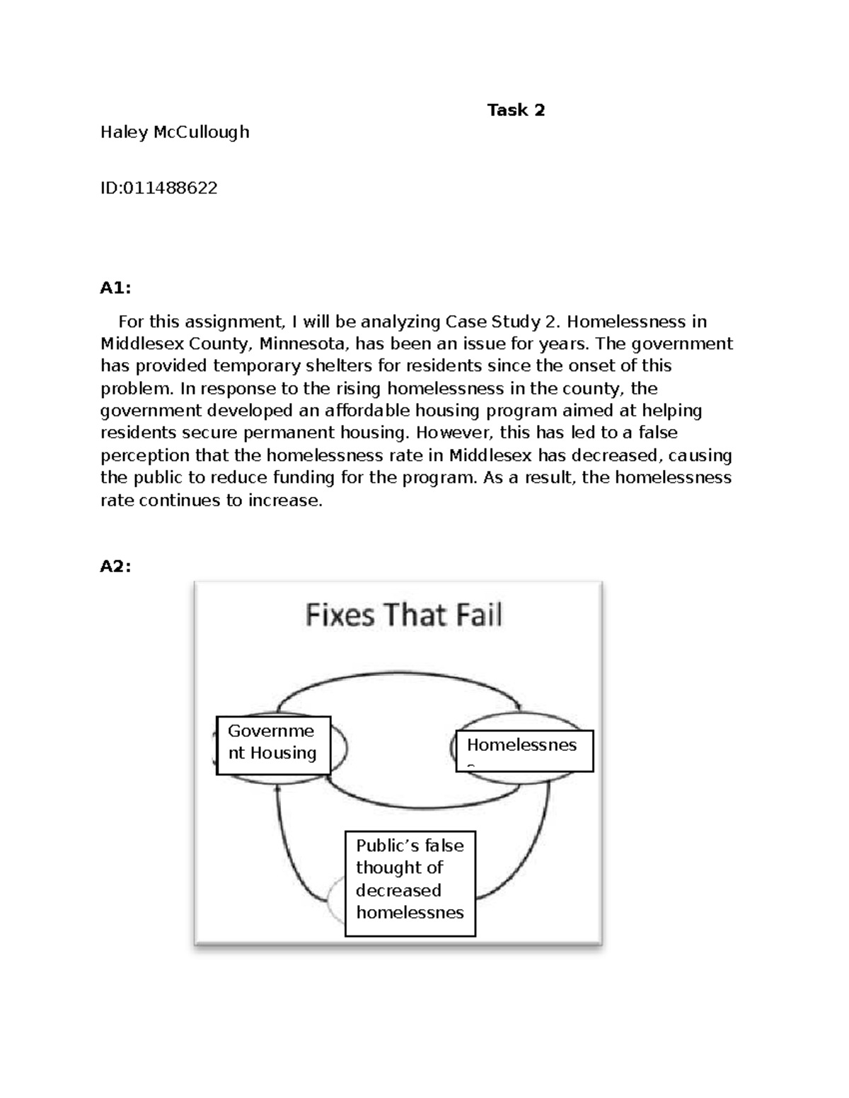 Case Study Analysis: Homelessness in Middlesex County, MN (Task 2 ...