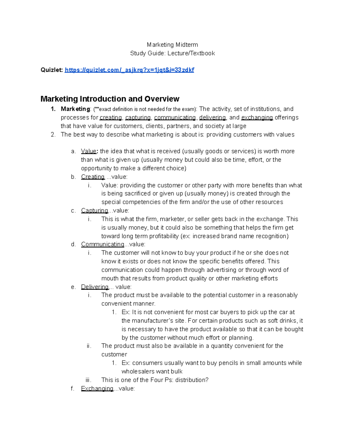 307 Marketing Midterm 2 Study Guide: Key Concepts and Strategies - Studocu