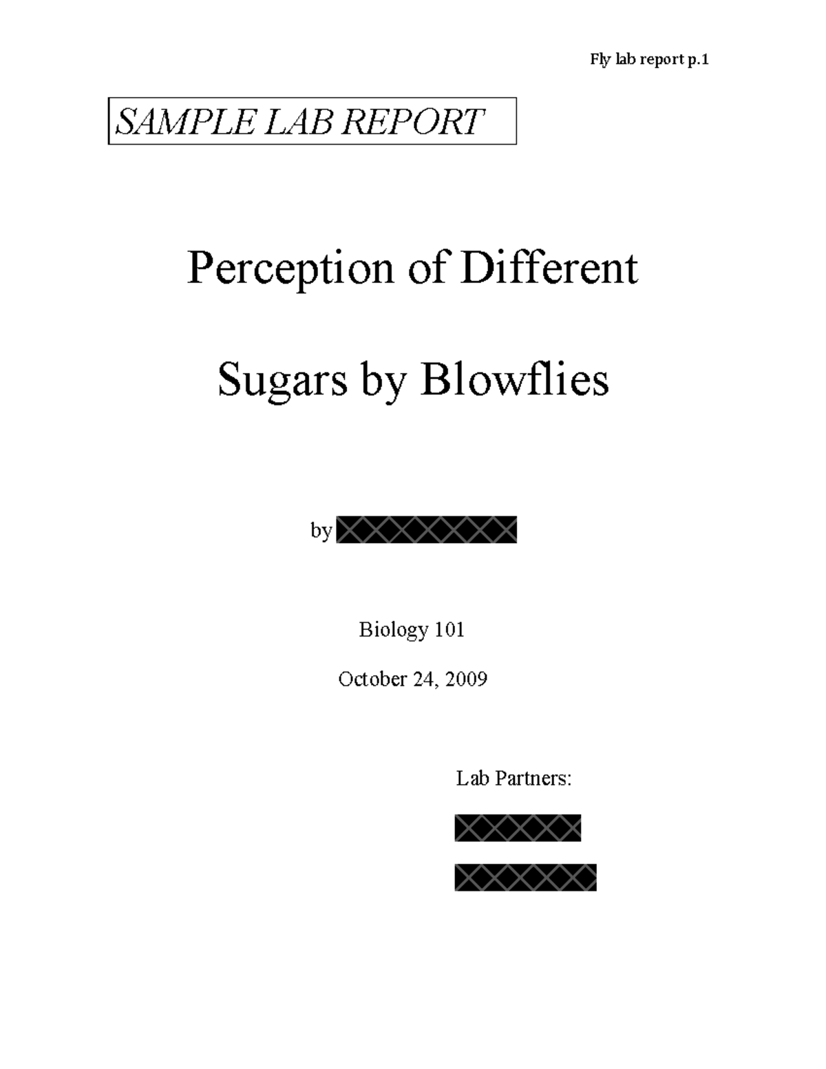 WS4 Final Lab Report: Fly Perception of Different Sugars in Bio 101 ...