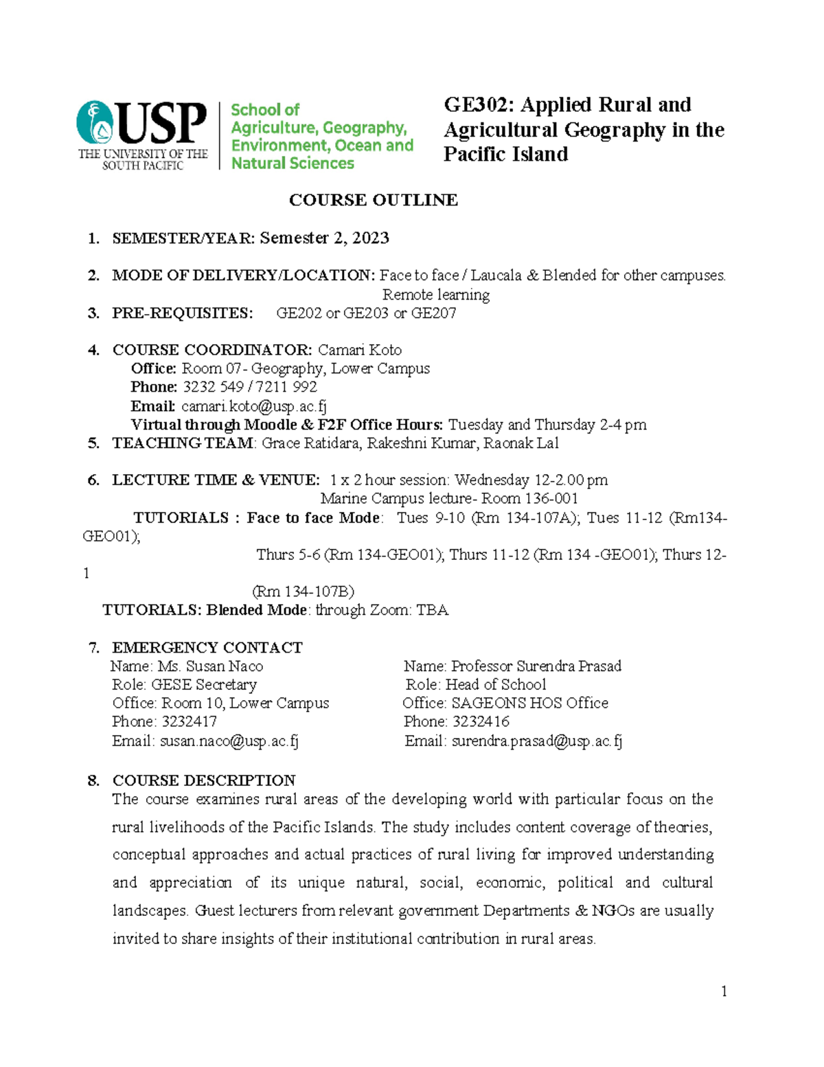 GE302 CO S2 2023 - Applied Rural & Agricultural Geography Assignment ...