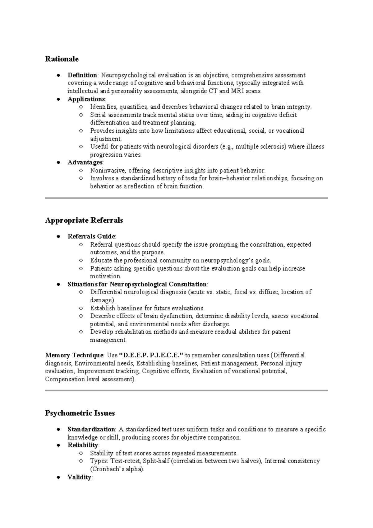 Unit 5 neuro concise - Summary of Unit 5 - Rationale Definition ...