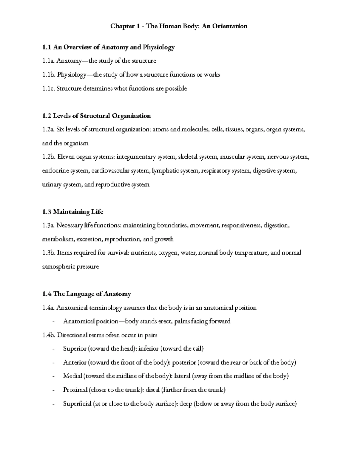 chapter 1 anatomy - anatomy 1 25 Chapter 1 the human body an ...
