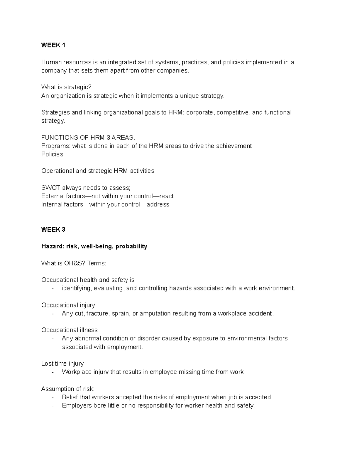 HRM 101: Comprehensive Notes on Human Resources Management - Studocu
