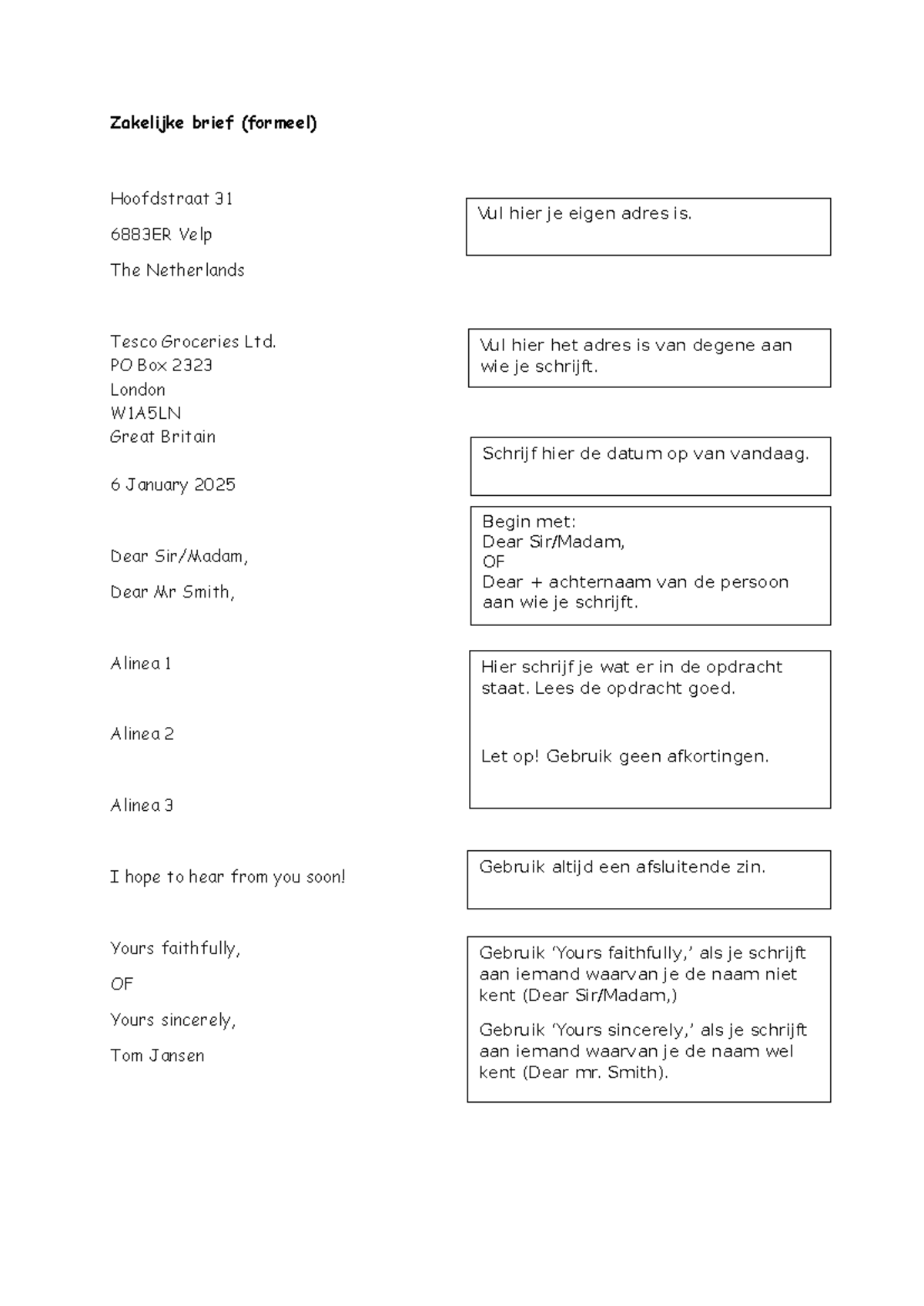 Conventies en Tips voor het Schrijven van Formele Brieven - Studeersnel