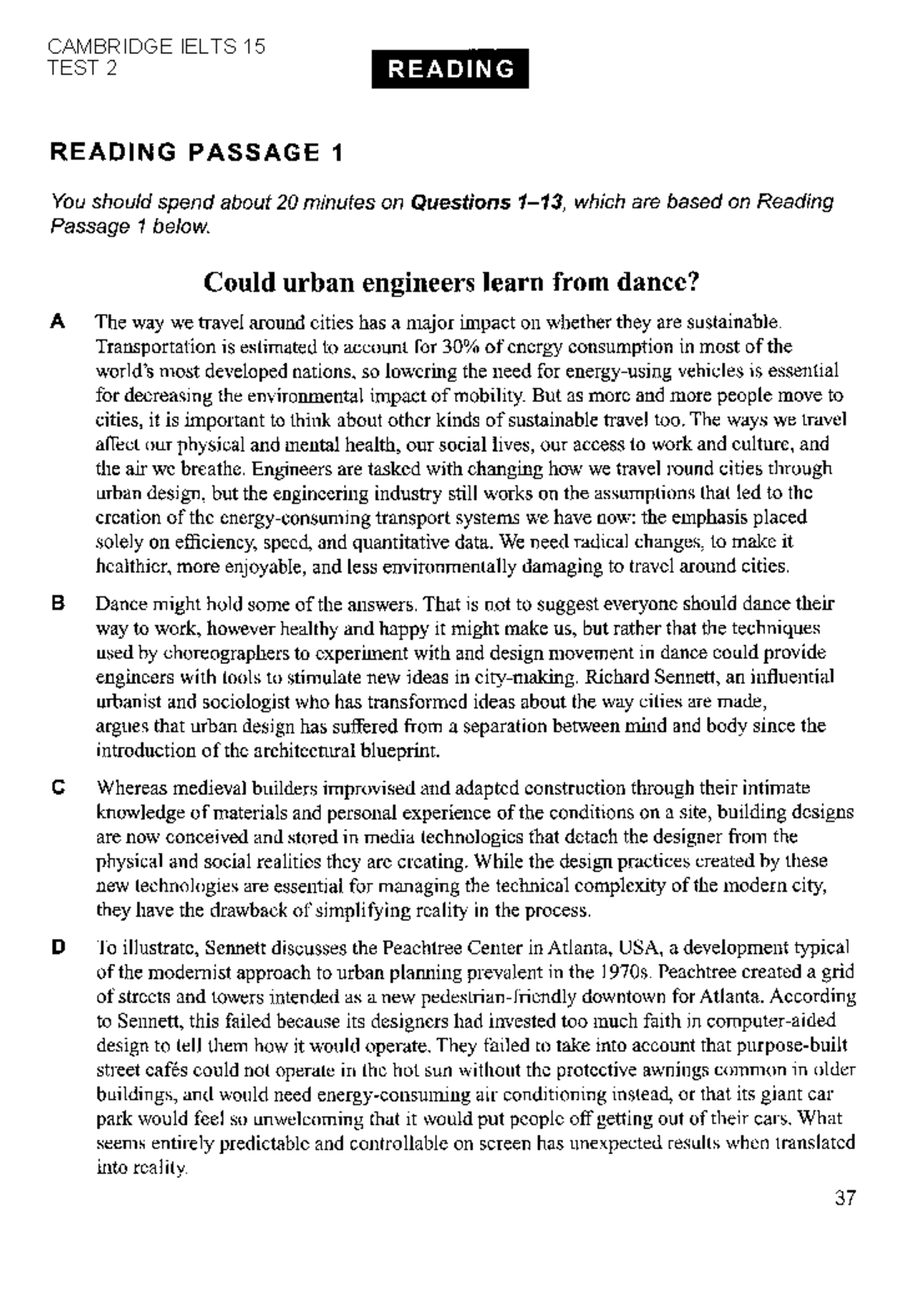 Cambridge IELTS 15 Test 2 Reading Passage Insights - Studocu