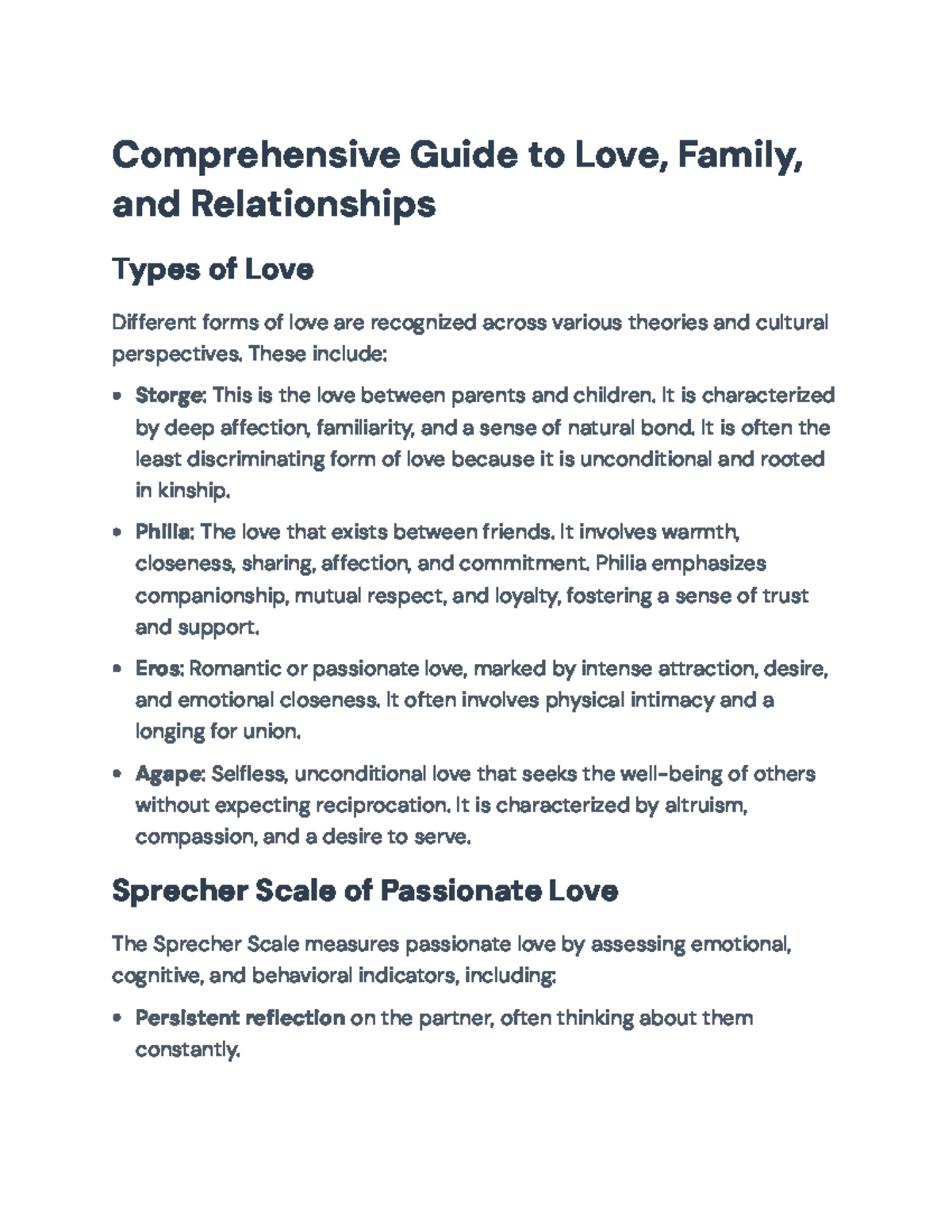 Comprehensive Guide to Love, Family Dynamics, and Relationship Types ...