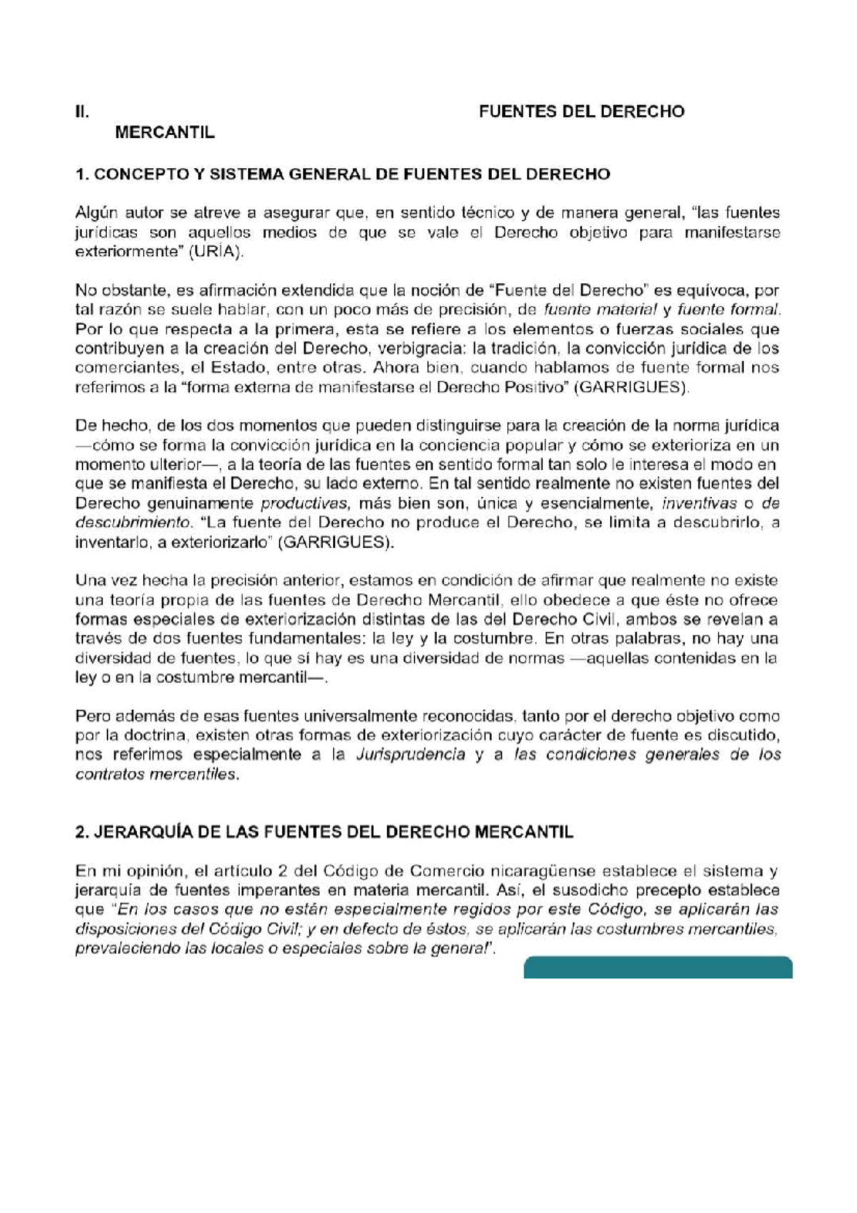 Fuentes del Derecho Mercantil en Nicaragua: Conceptos y Jerarquías ...