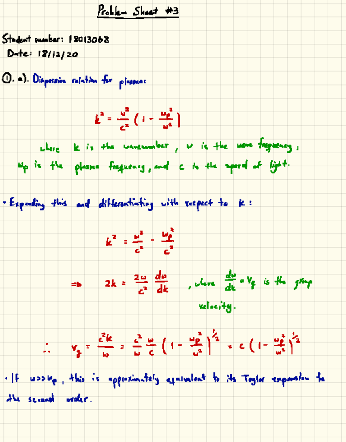 Problem Sheet 3 Solutions - !"#$%&' ()&&* +, (./&0 0.'$&" 1 2342, - Studocu