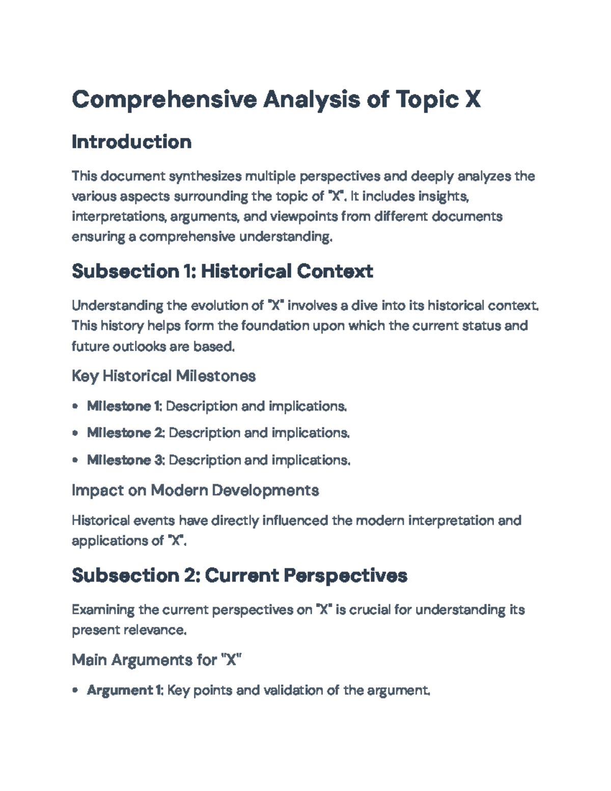 Comprehensive Analysis of Topic X with Insights and Future Outlook ...