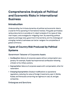 International Business Concepts Overview: Trade Theories and ...