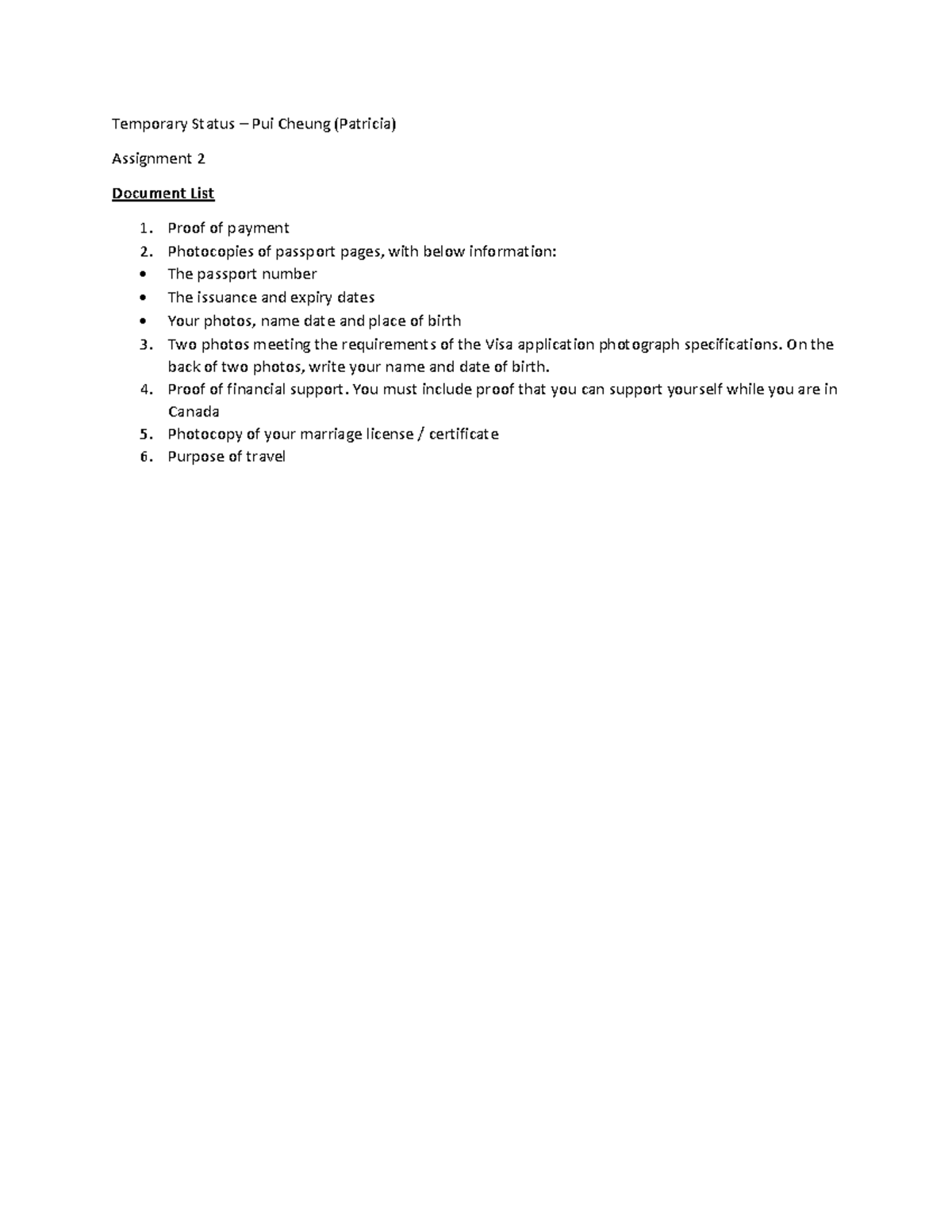 Temporary Status - Assisgment 2 - Pui Cheung (Patricia) - Temporary ...